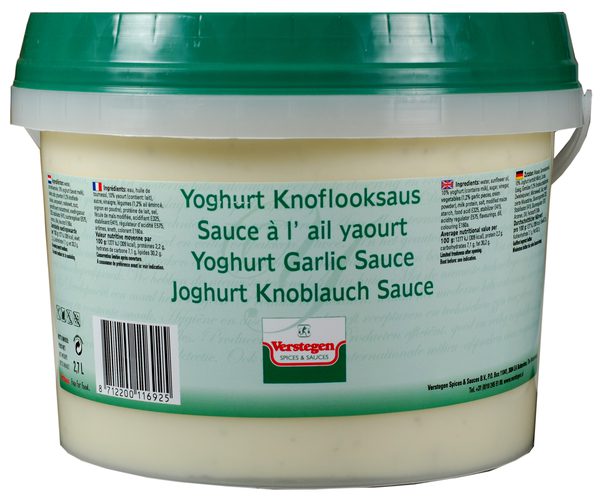 Verstegen Yogurt-garlic sósa 2,7L án MSG