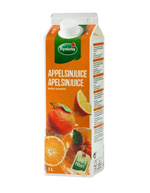 Rynkeby Appelsínusafi 12x1ltr.