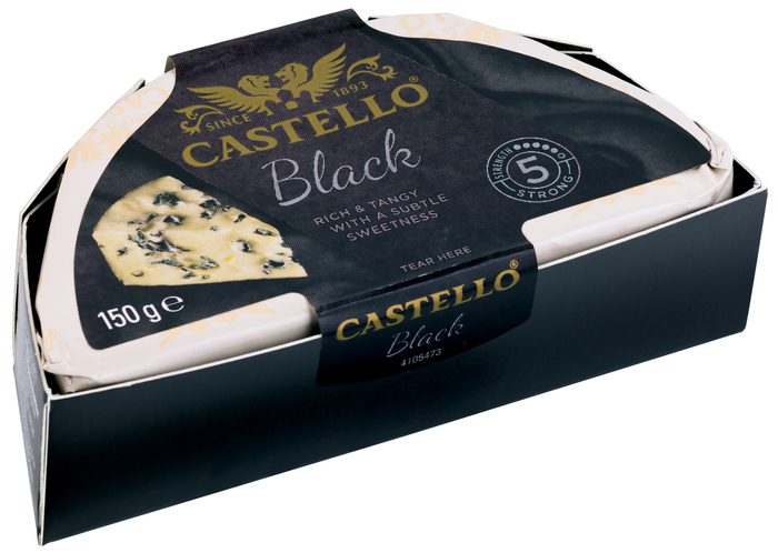 Castello ostur svartur 6x150g