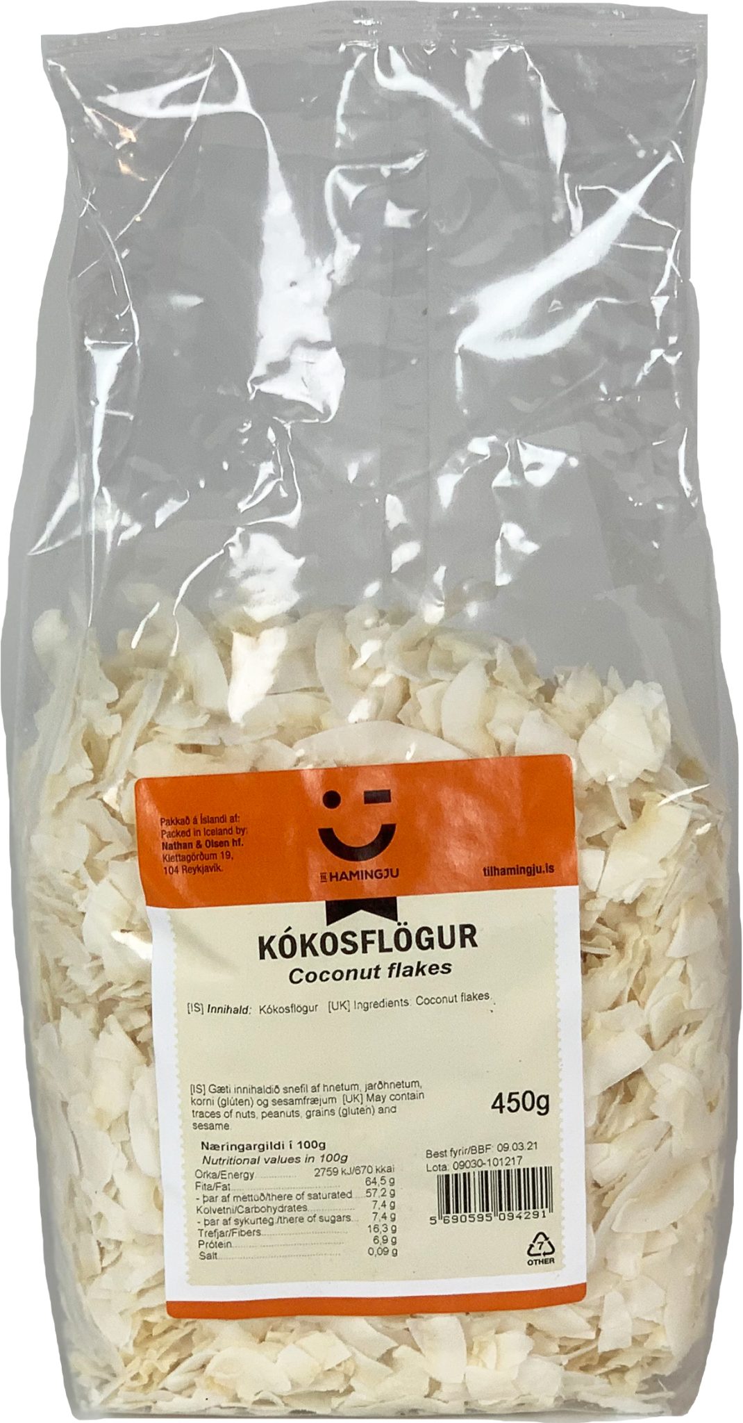 EKRAN kókosflögur 6x450gr