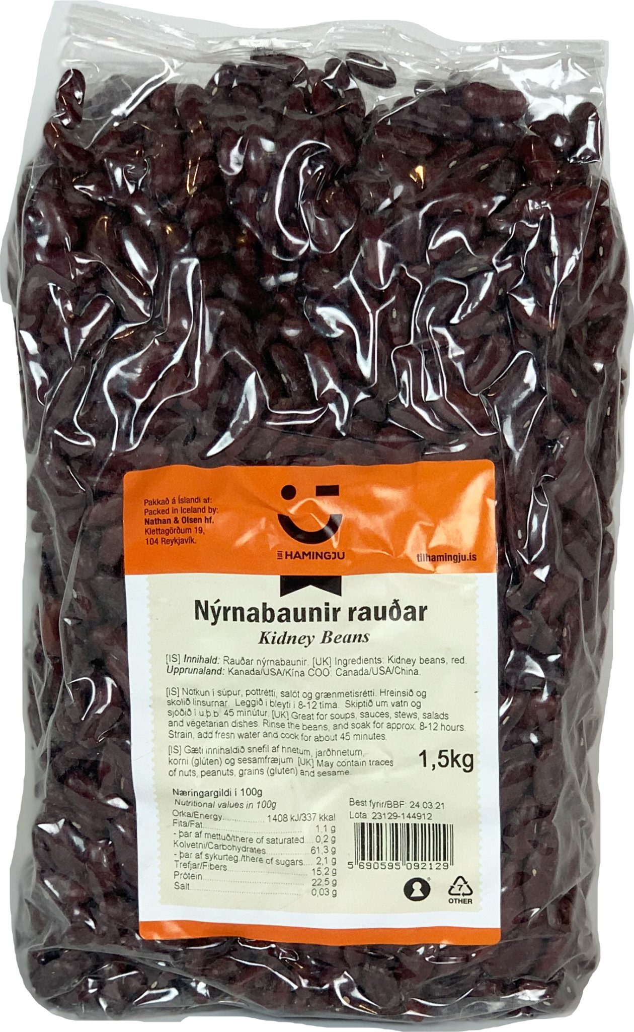 EKRAN Nýrnabaunir Rauðar 6×1,5kg.